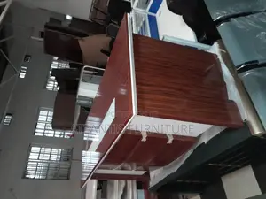 Maroon and White Executive Desk With 2drowers