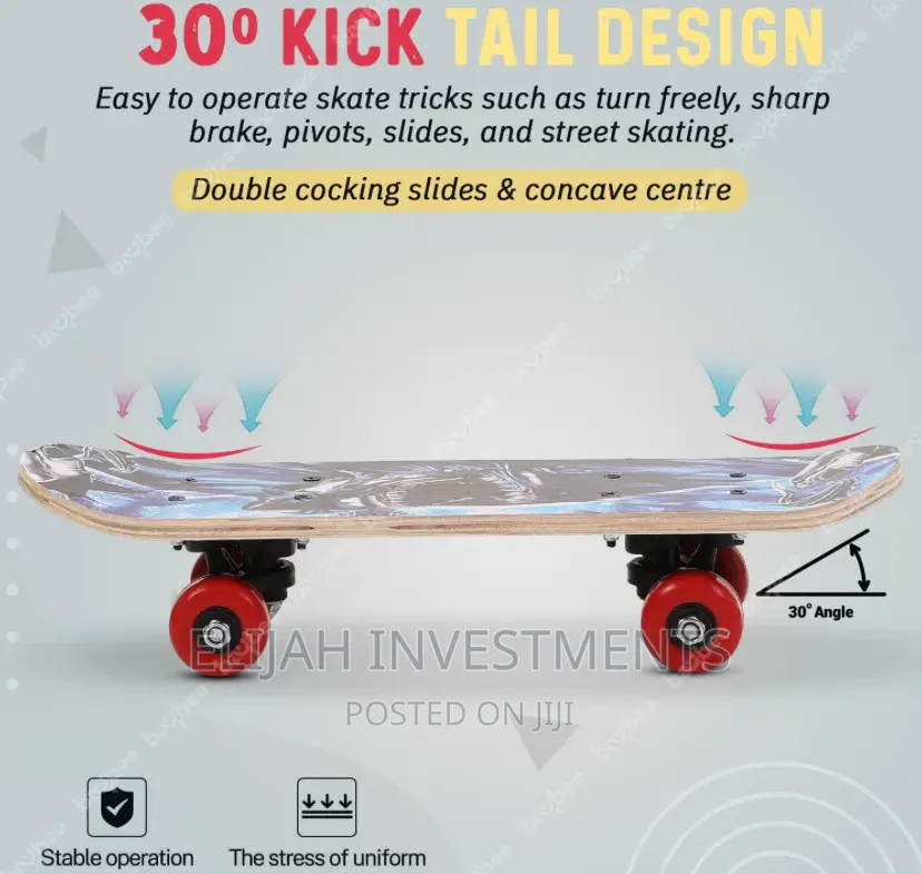 Wood Deck Skating Board for Kids