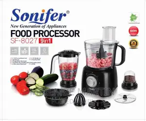 9 in 1 Sonifer Sf-8027 Food Processor