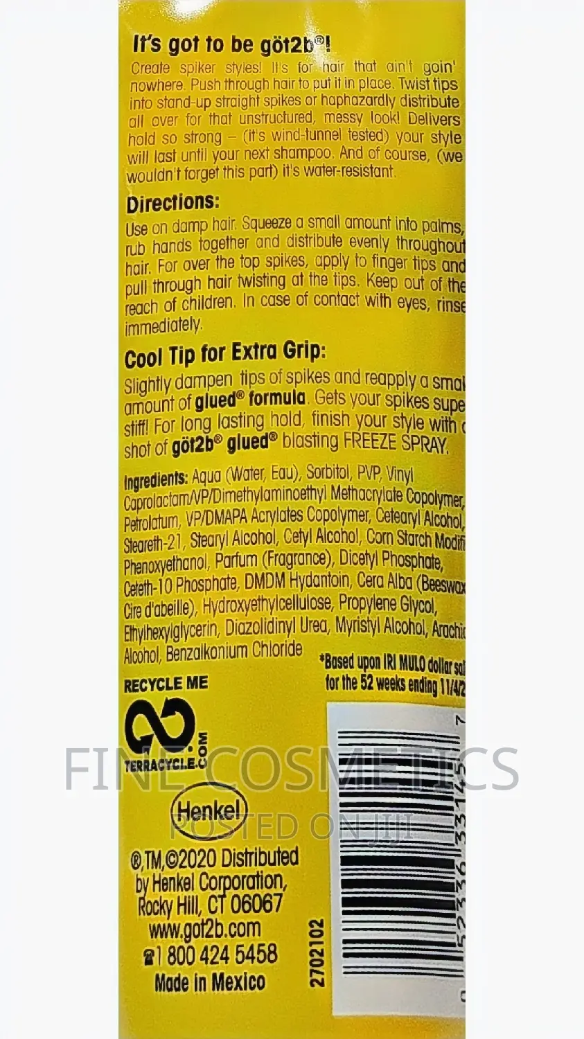Got2b Glued Spiking Hair Bond Glue For Strong Screaming Hold