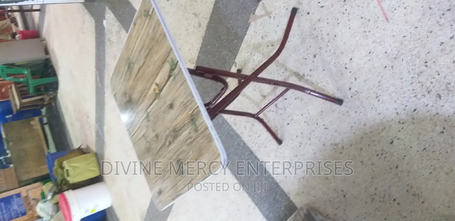 Folded Steel Leg Table