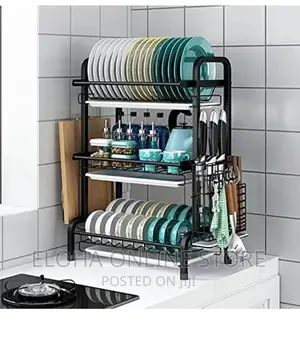 Multifunctional 3 Layer R Shaped Dish /Bowl Rack