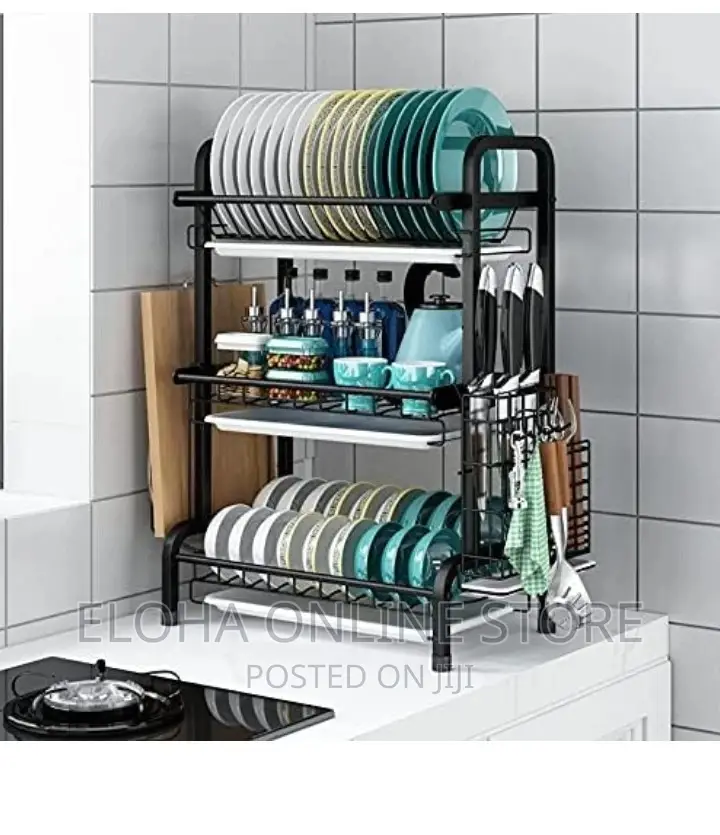 Multifunctional 3 Layer R Shaped Dish /Bowl Rack