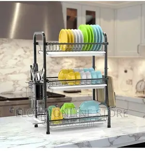 Multifunctional 3 Layer R Shaped Dish /Bowl Rack