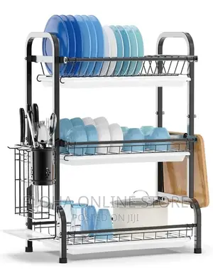 Multifunctional 3 Layer R Shaped Dish /Bowl Rack