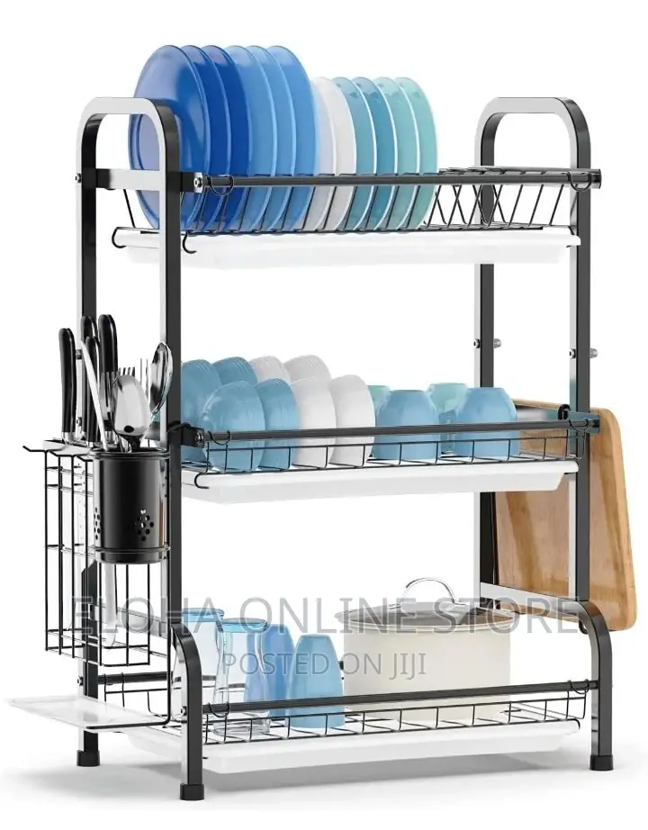 Multifunctional 3 Layer R Shaped Dish /Bowl Rack
