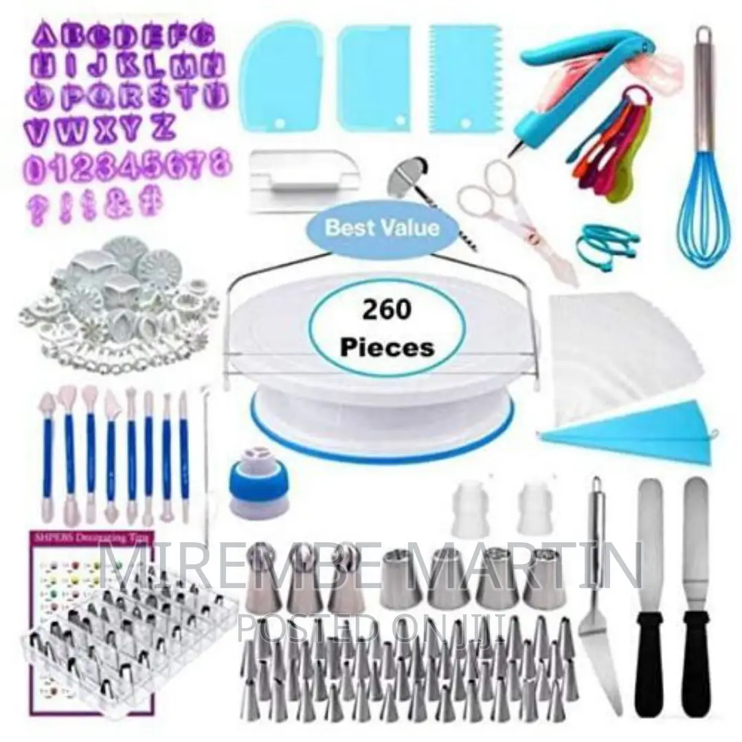 260 Pieces of Cake Baking,Decorating Kit Set, Blue