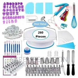 260 Pieces of Cake Baking,Decorating Kit Set, Blue