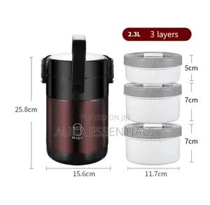 2.3litres Stainless Steel Lunch Box Insulated Lunch Bag