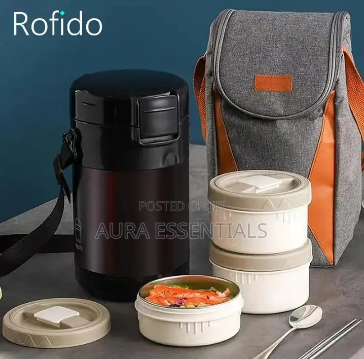 2.3litres Stainless Steel Lunch Box Insulated Lunch Bag
