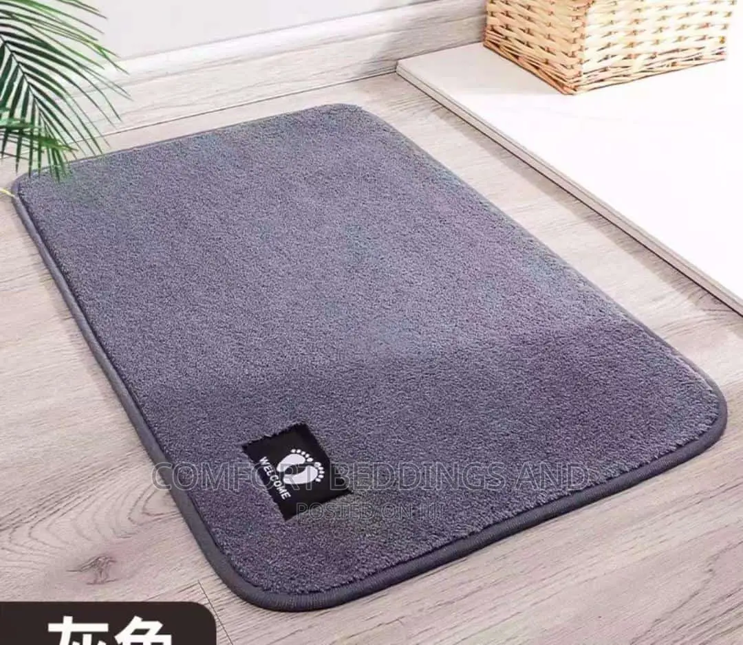 Simple Smooth Door Mat Gray