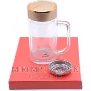 380 Ml Double Wall Borosilicate Glass Travel Mug