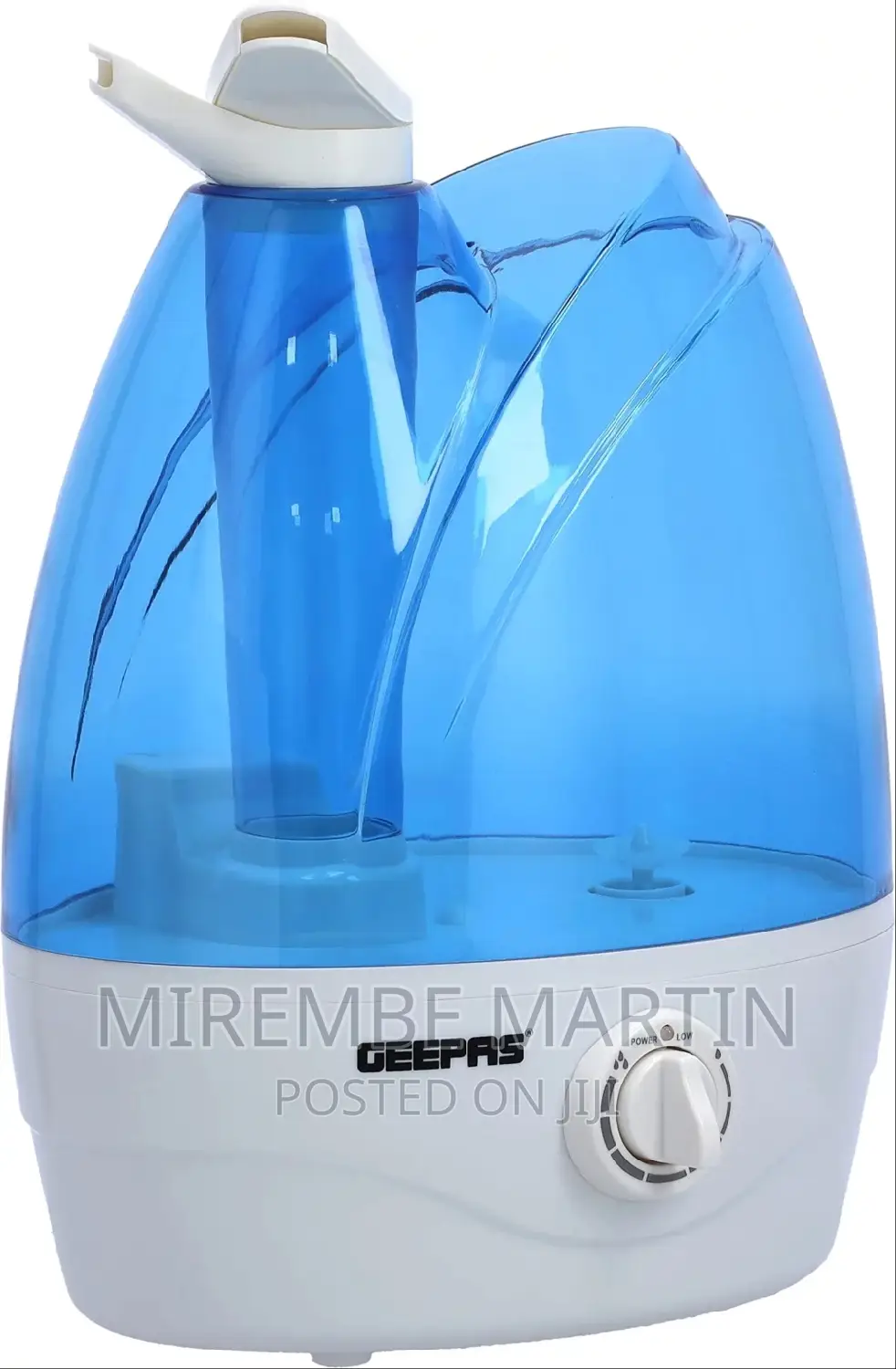 Geepas GUH2484 Ultrasonic Air Humidifier 2.6L, 9 Hours