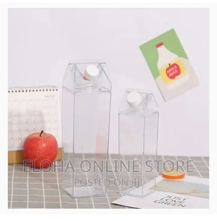 Transparent Milk Carton Water Bottle ,BPA Free