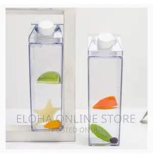 Transparent Milk Carton Water Bottle ,BPA Free
