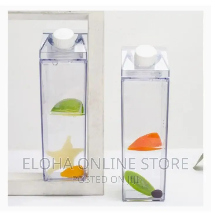Transparent Milk Carton Water Bottle ,BPA Free