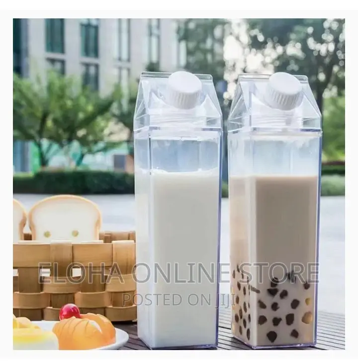 Transparent Milk Carton Water Bottle ,BPA Free