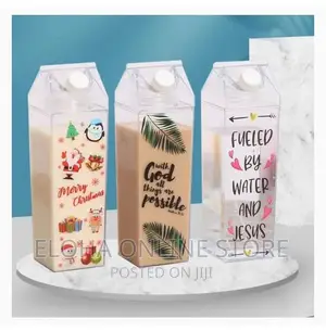 Transparent Milk Carton Water Bottle ,BPA Free