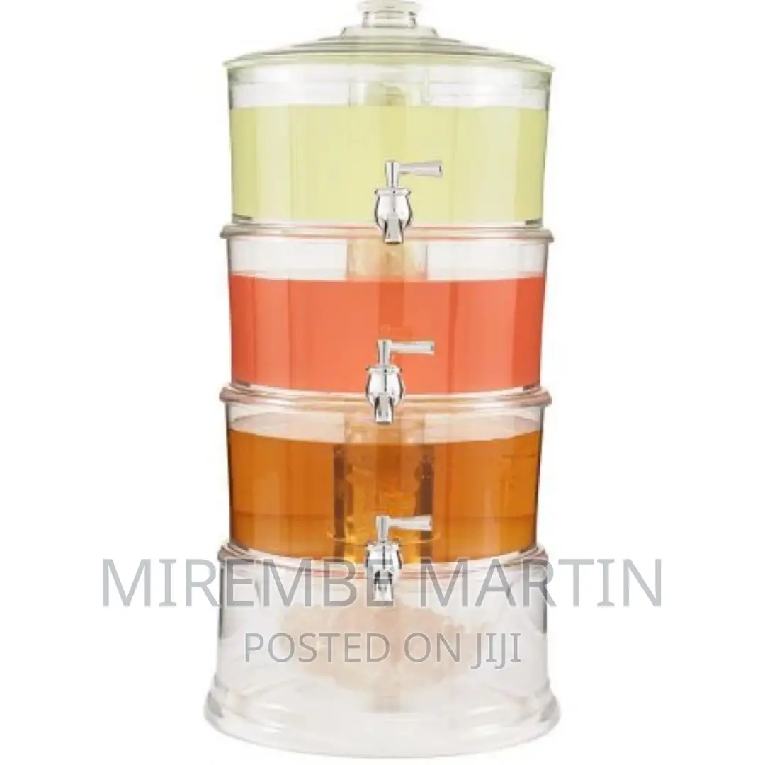 Acrylic 3-tier Water, Juice Drink Dispenser With Base –