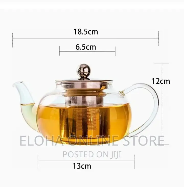 600ml/Glass Kettle Clear Tea Pot With Infuser