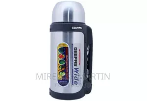 Geepas GSVB4110 1.2L Stainless Steel Vacuum Flask, Silver