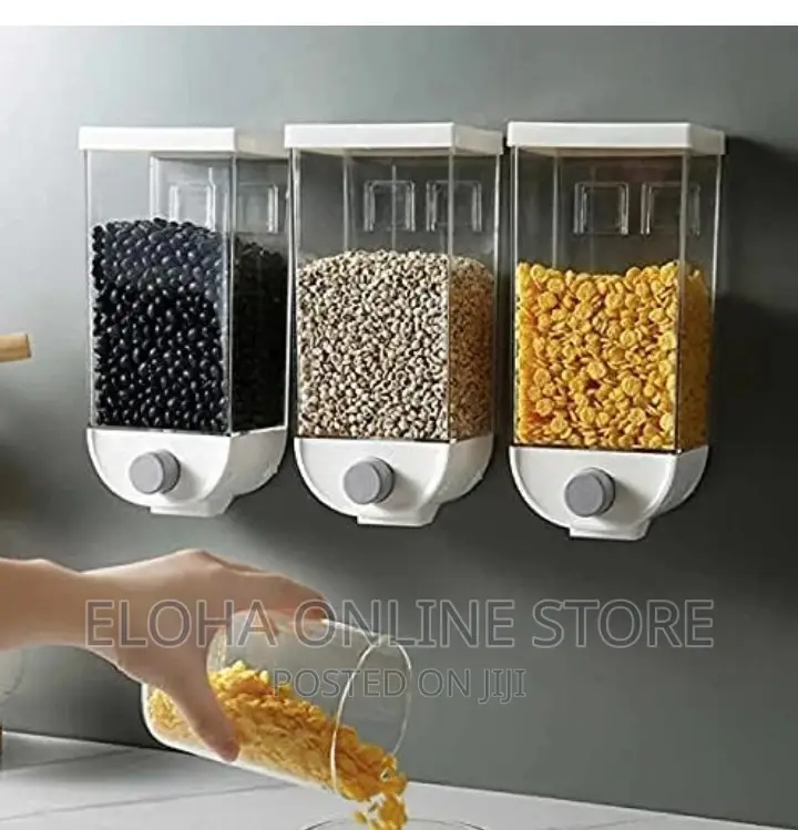 Push Button 3 PCS Wall Mount Cereal Dispenser