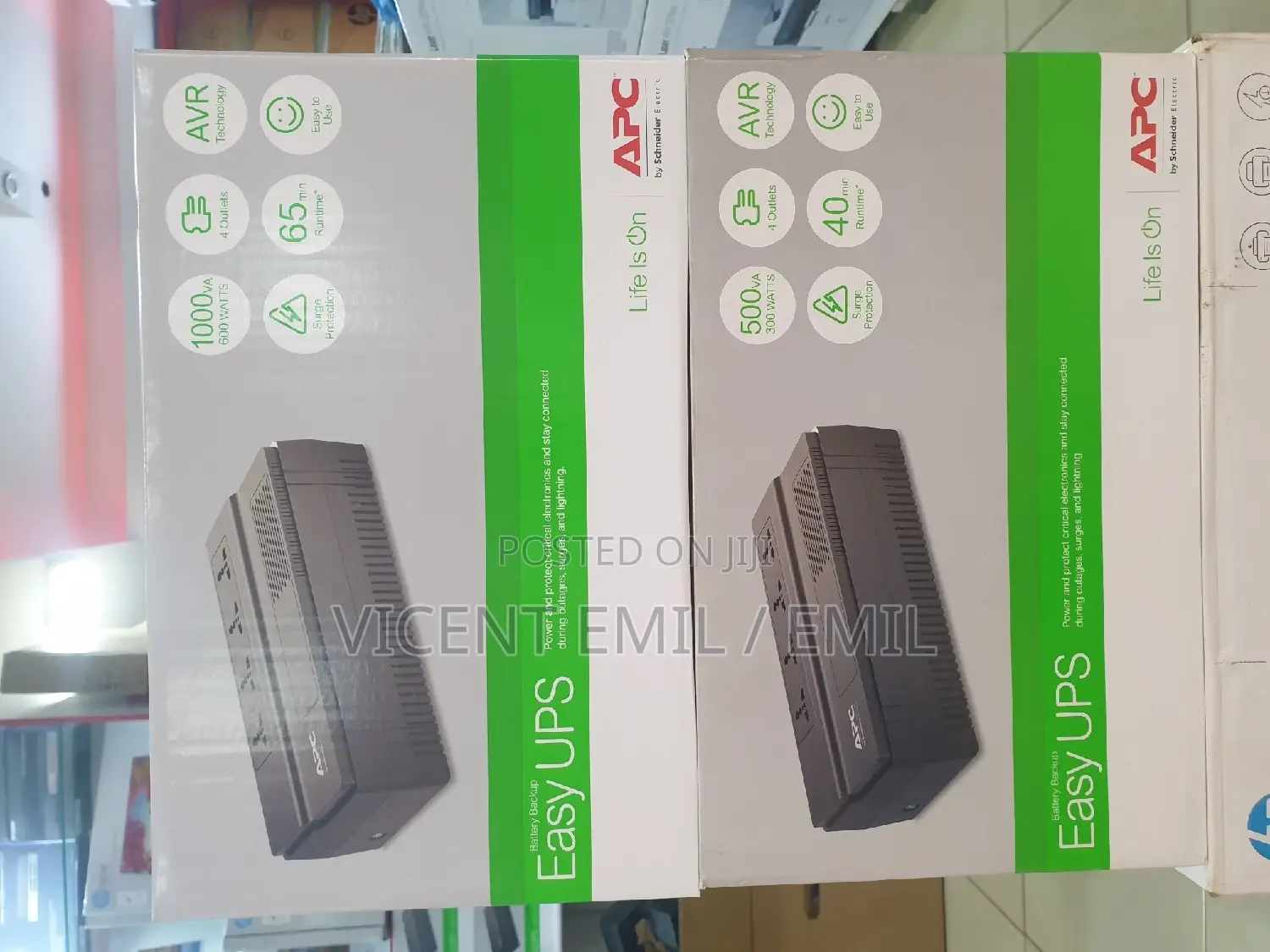 UPS APC 1000VA 65min Runtime 4 Outlets