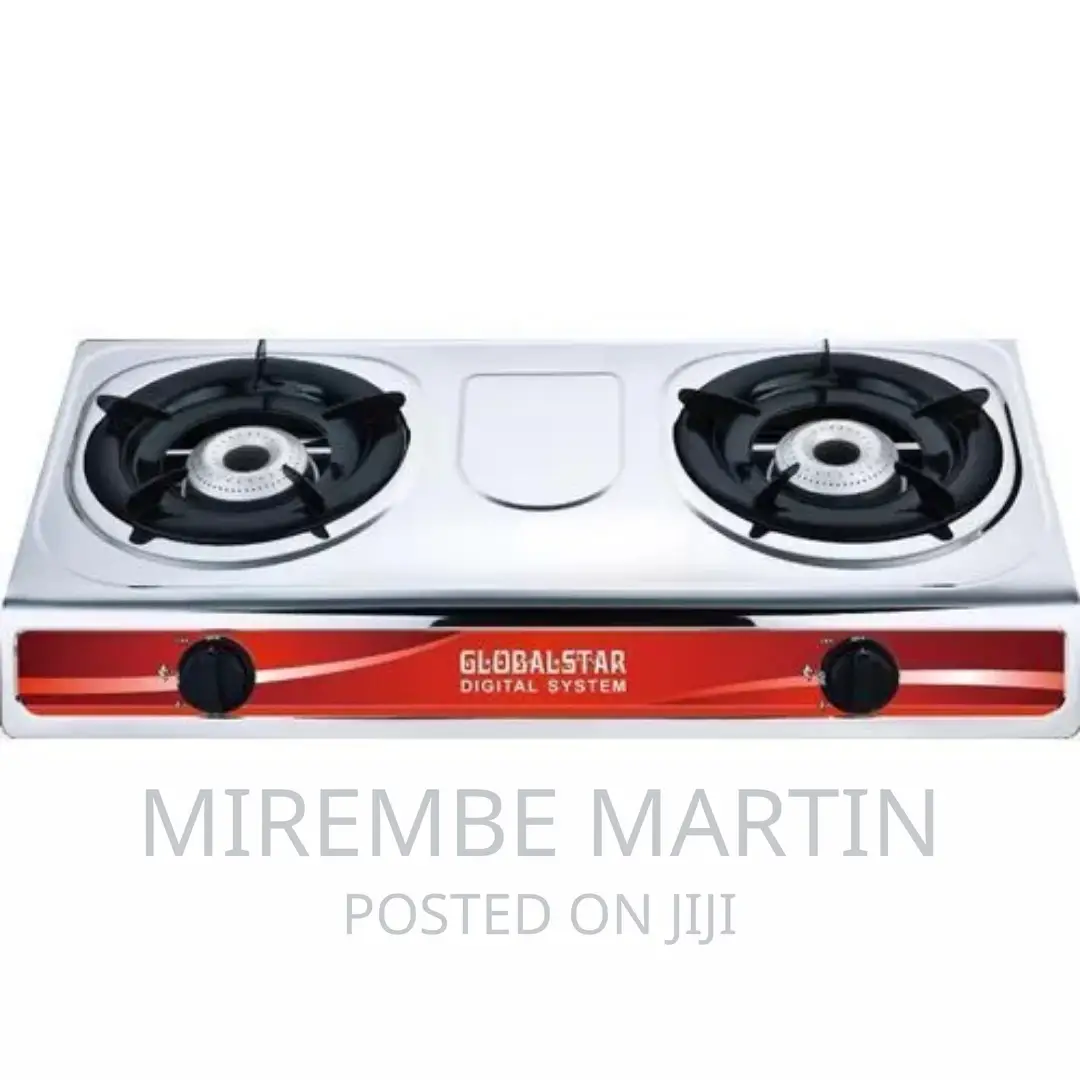 Globalstar Double Burner Gas Stove Stainless Steel – Whit