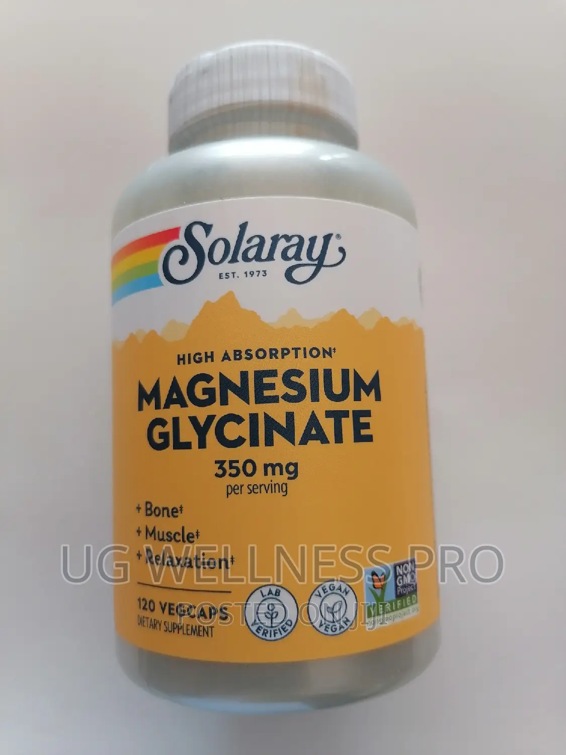 Solaray High Absorption Magnesium Glycinate 350mg 120 Vegcap