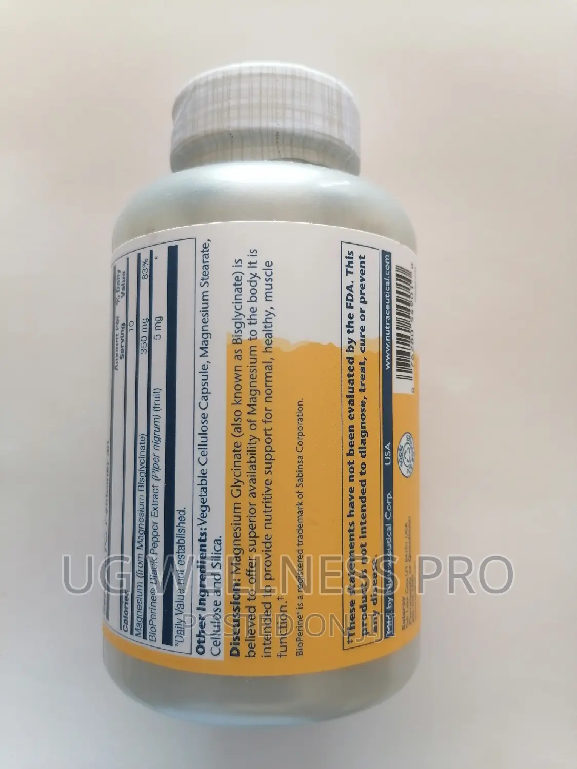 Solaray High Absorption Magnesium Glycinate 350mg 120 Vegcap in Central