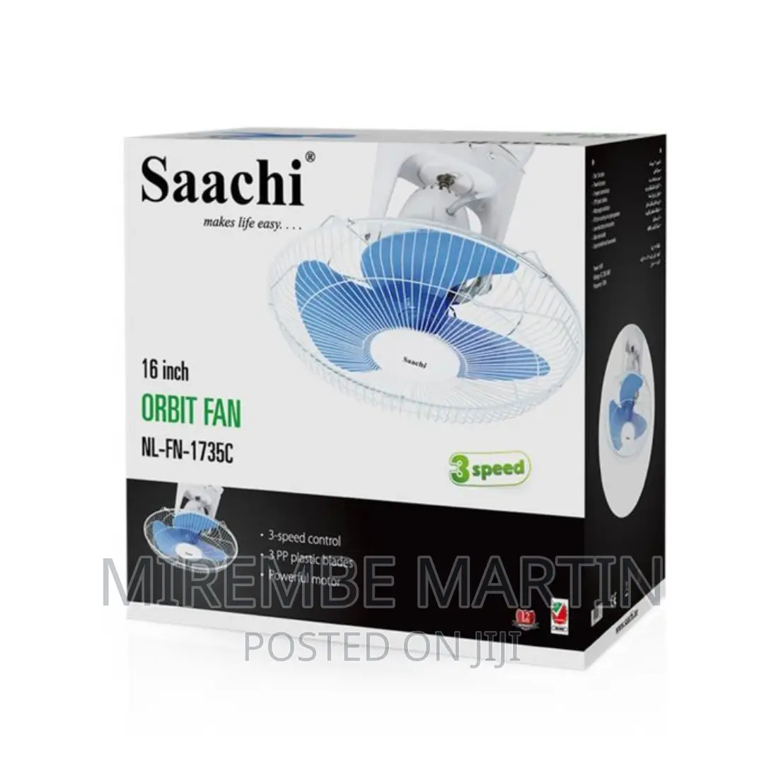 Saachi 16 Inch Orbit Ceiling Fan With 3speed Control and Low