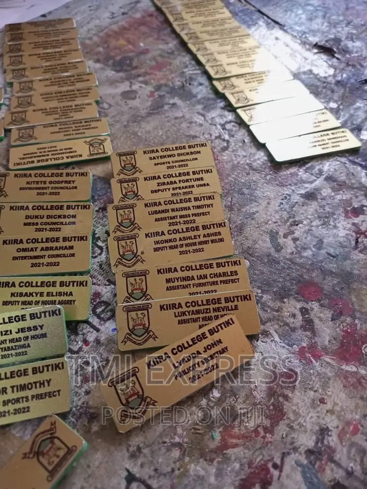 Gold and Silver Name Tags