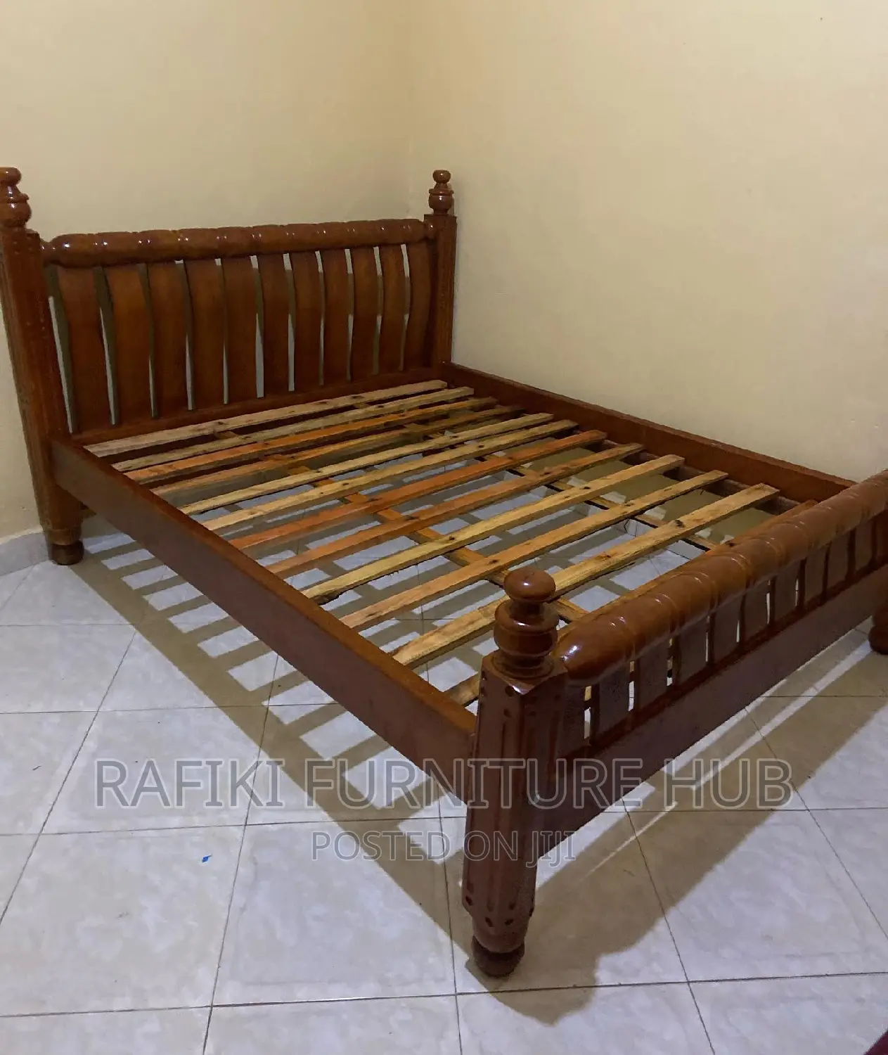 5by6 Wooden Bed in Light Mahogany