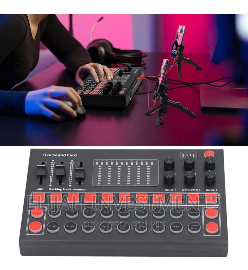 M9 Audio Interface Sound Card and Voice Mixer