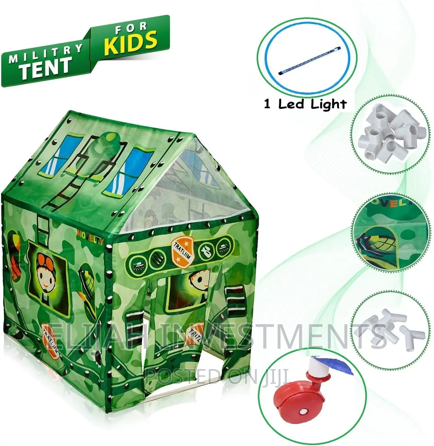 Kids Military Play Tent