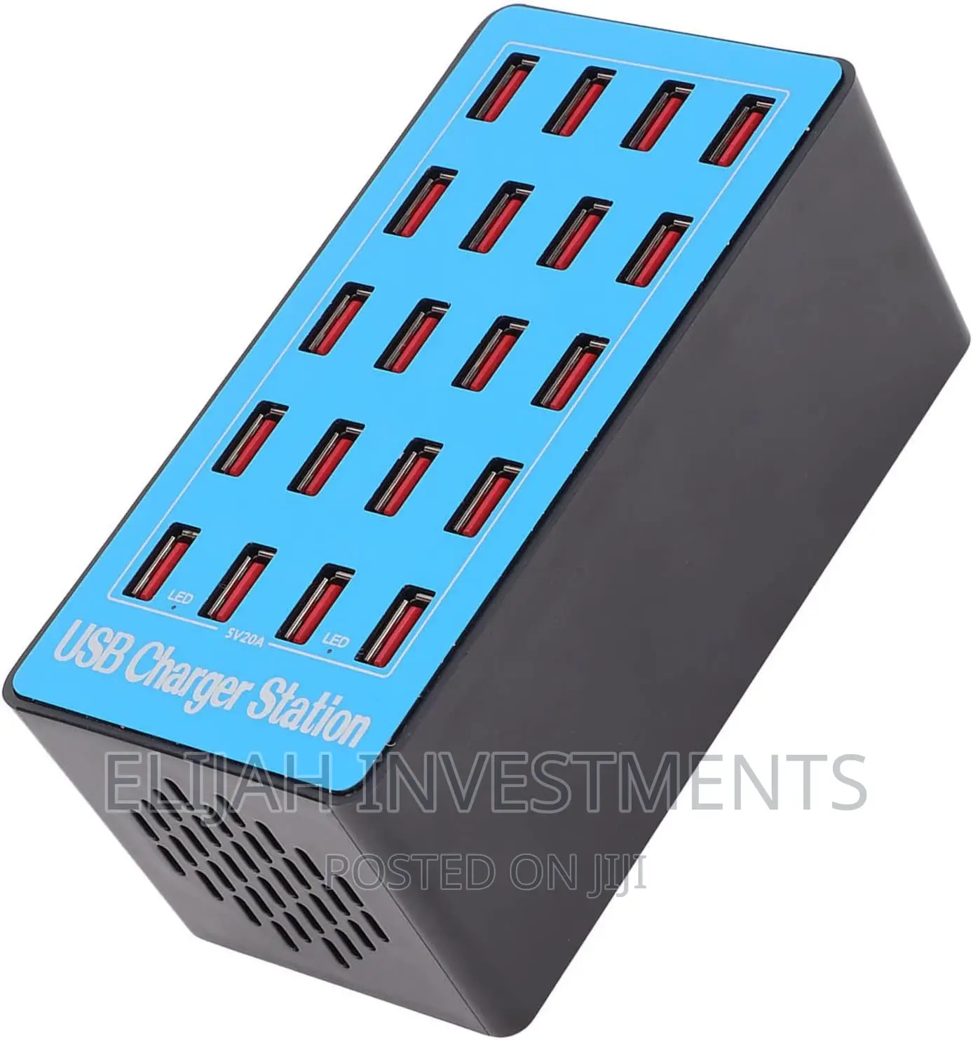 100W 20 Port USB Hub Charger