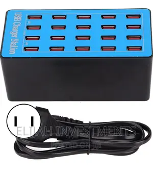 100W 20 Port USB Hub Charger