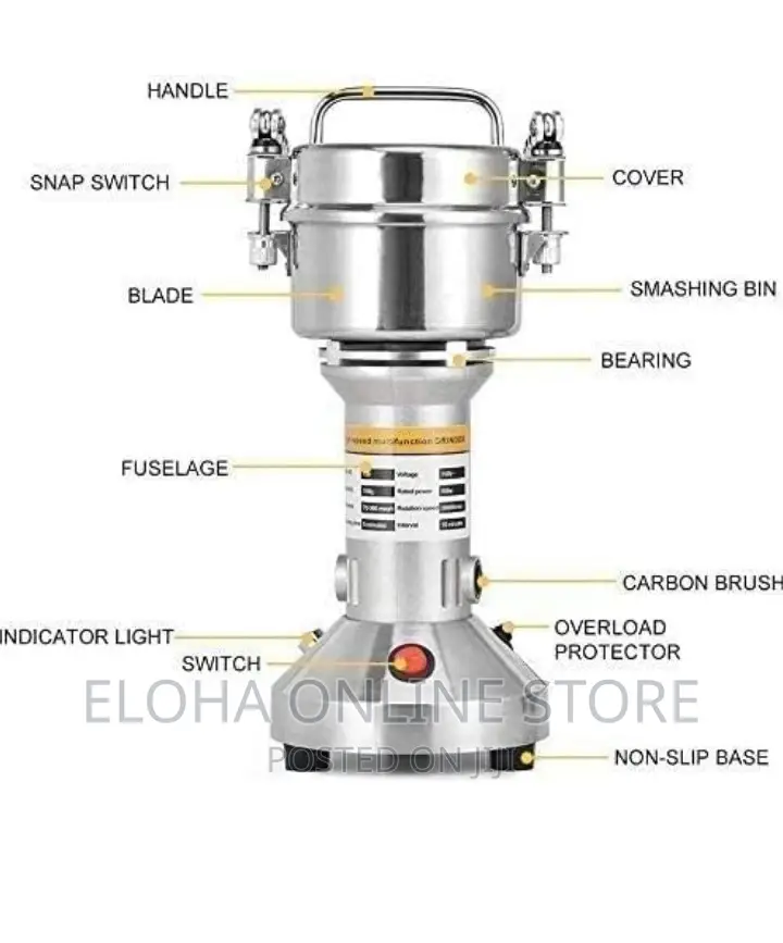 Stainless Steel Electric Powder Grinder 100g