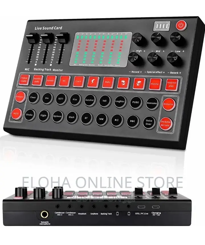 Audio Interface Sound Card and Voice Mixer