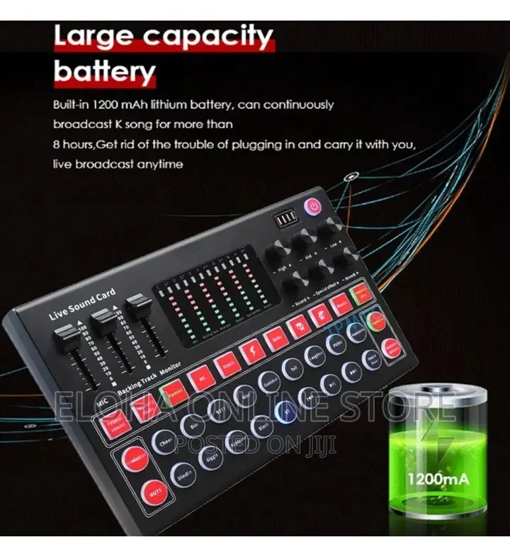 Audio Interface Sound Card and Voice Mixer