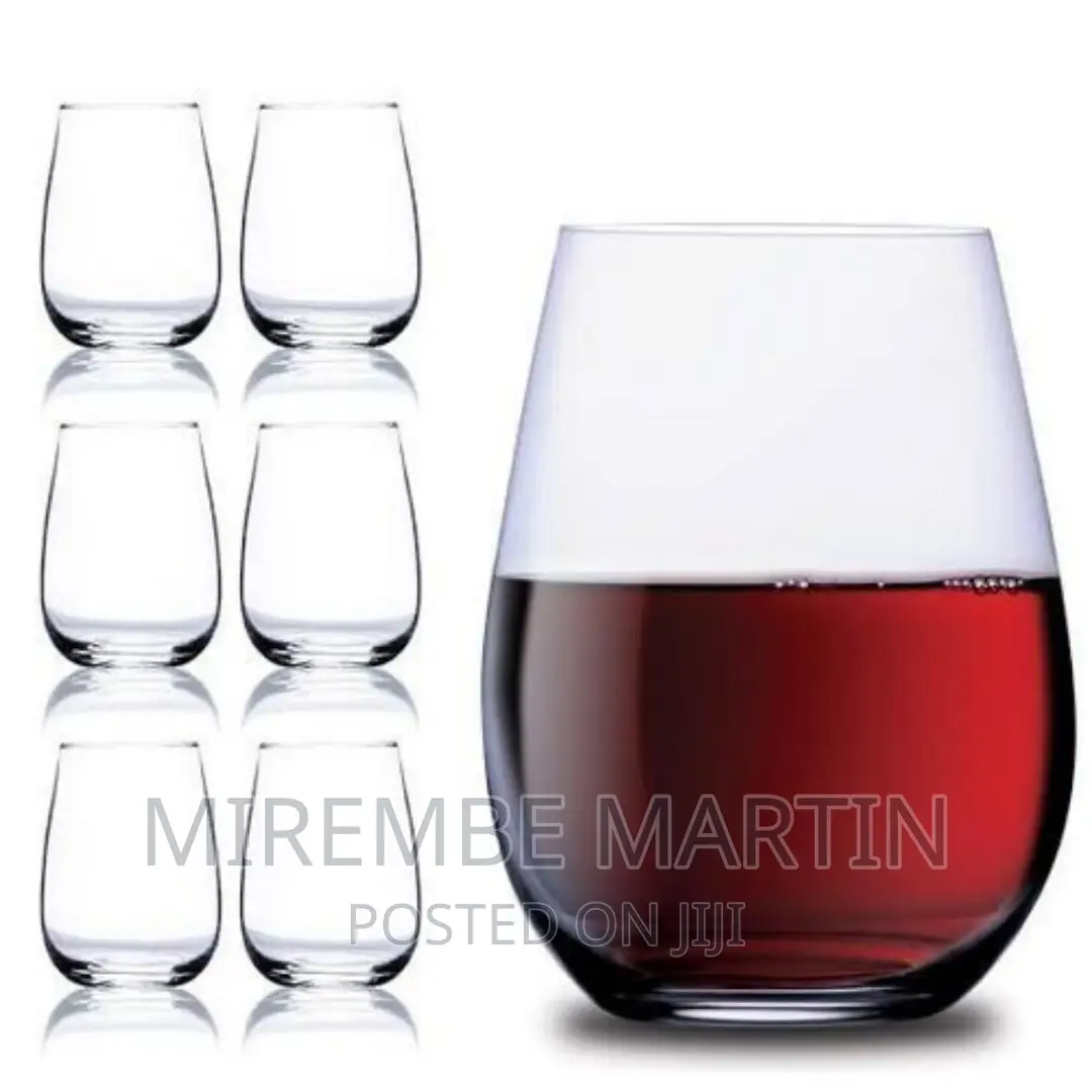 6 Pieces Concave Shaped Drinking Glasses