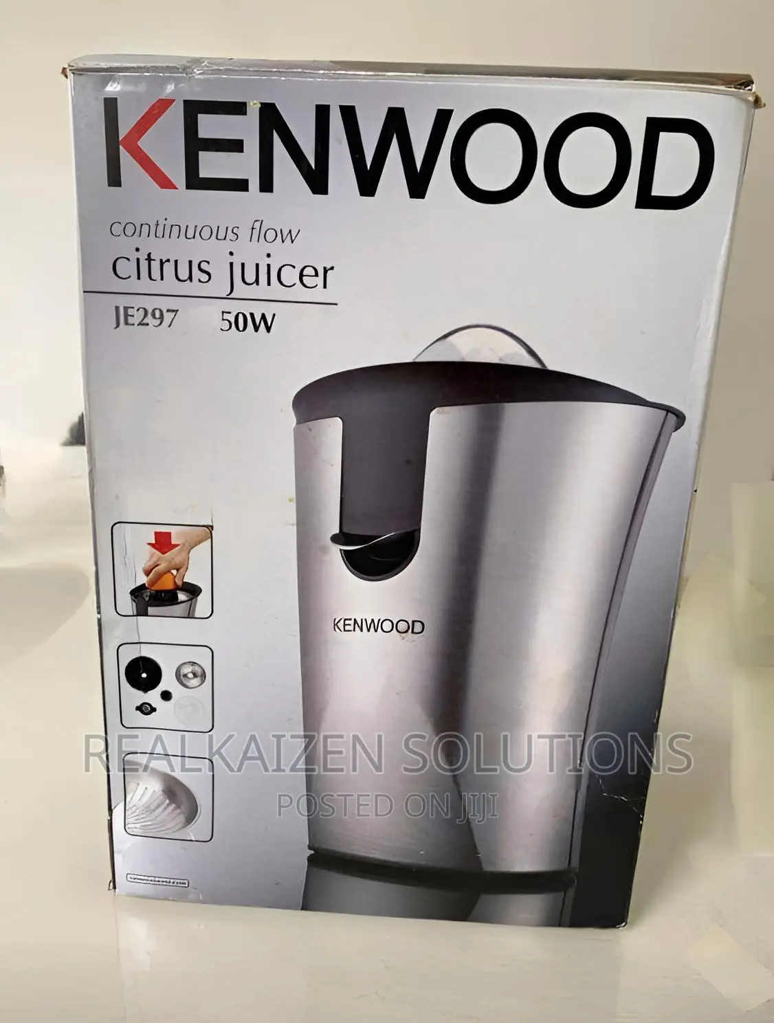 KENWOOD Continuous Stainless Steel Brushed Citrus Juicer 50W