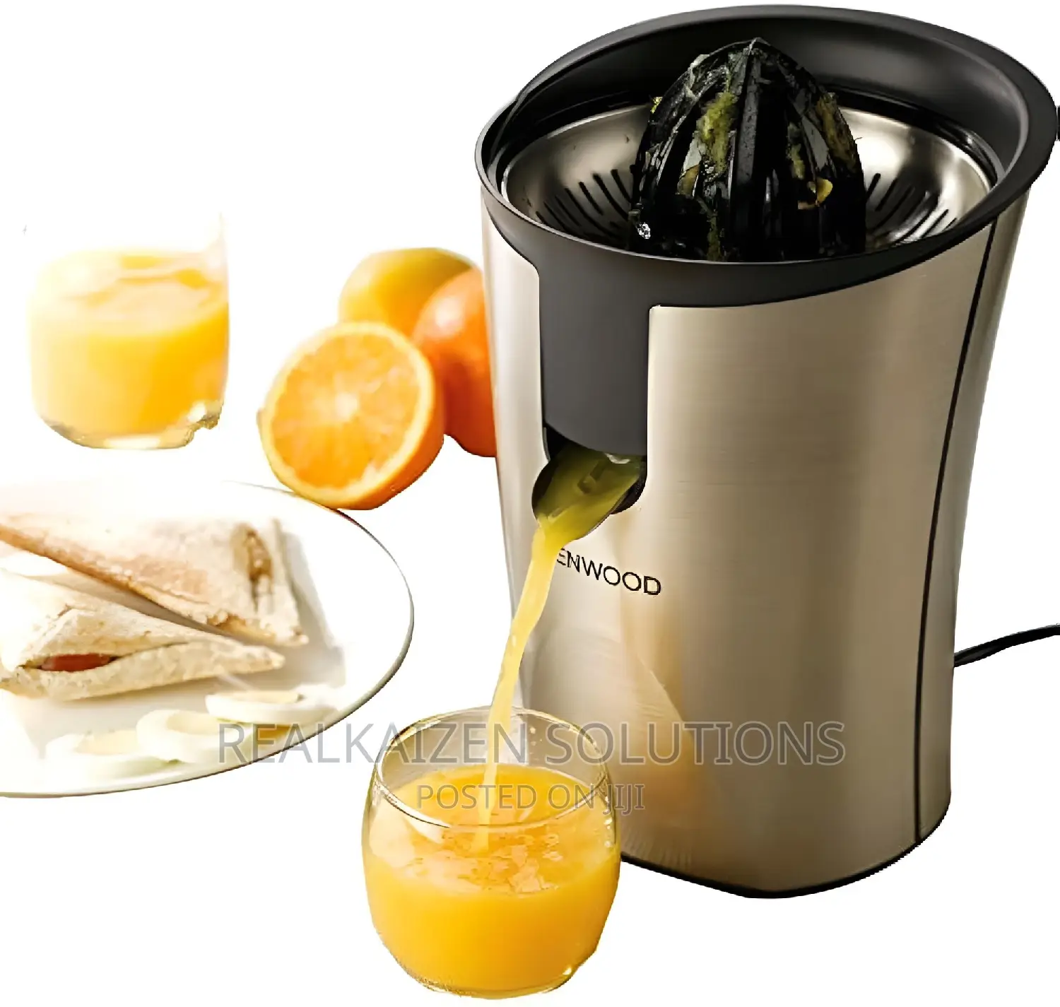 KENWOOD Continuous Stainless Steel Brushed Citrus Juicer 50W