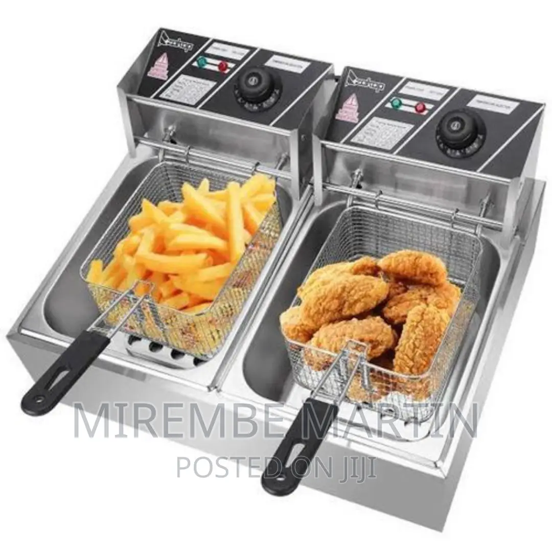 Double Commercial Deep Fryer, 12litres – Silver