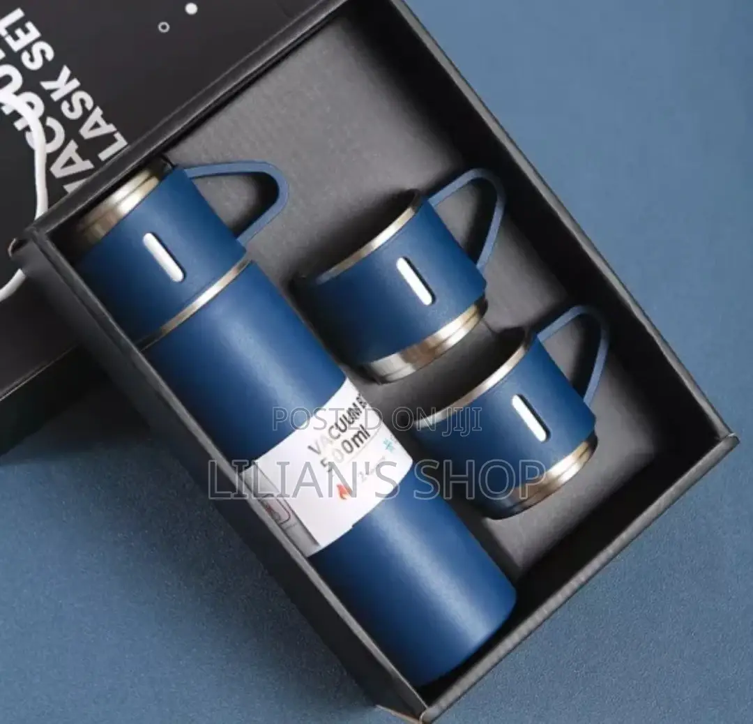 Stainless Steel Vaccum Flask Set With Cups