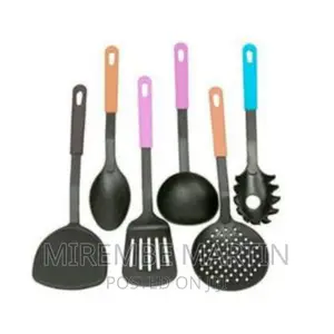 A Set of Non Stick Cooking or Serving Spoons- Multicolor