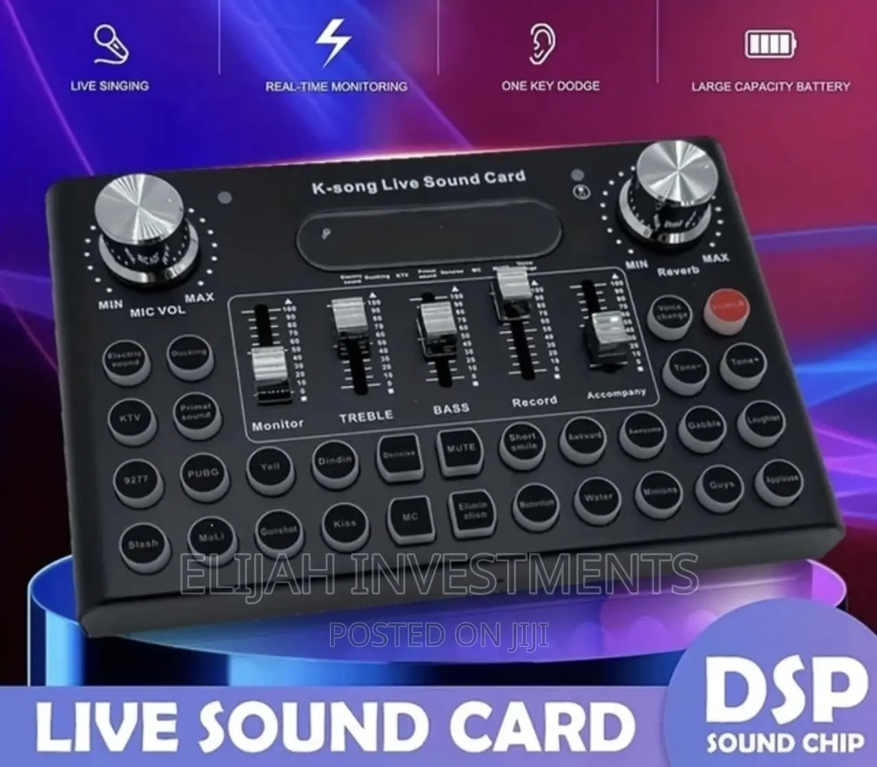 Live Sound Card and BT Accomparliment Voice Mixer
