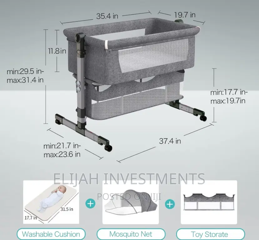 Baby Bassinet and Bedside Crib for Infants