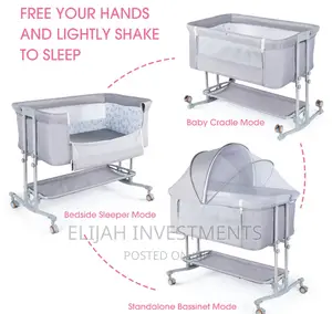 Adjustable Baby Bassinet With a Breathable Net