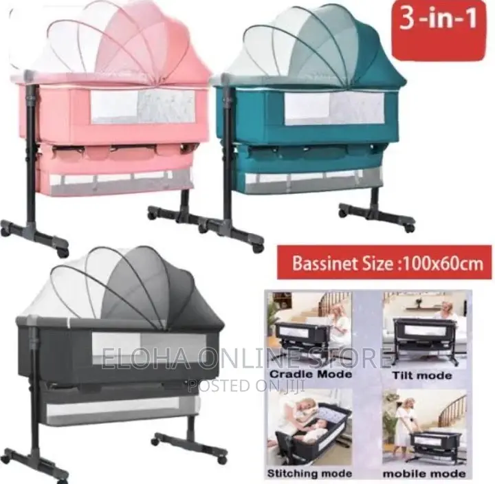 3 in 1 Baby Bedside Crib Cradle for Babies
